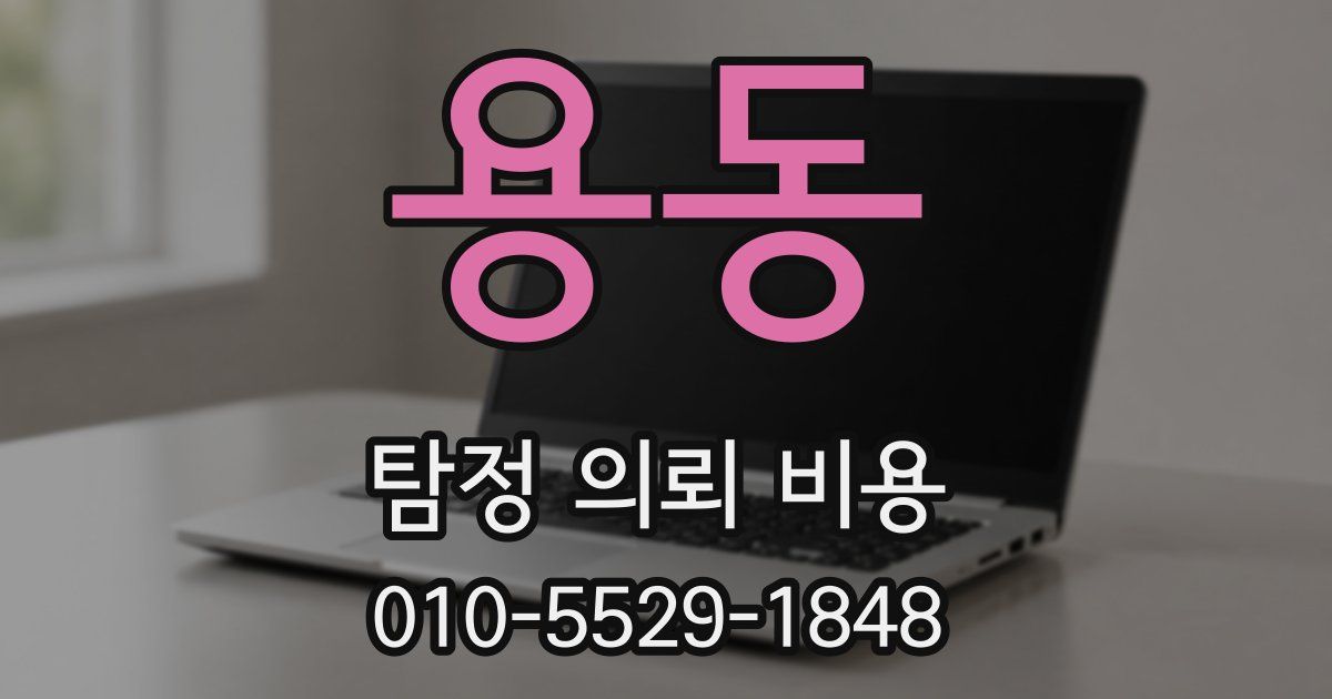 용동 탐정 의뢰 비용