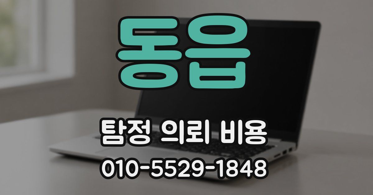 동읍 탐정 의뢰 비용