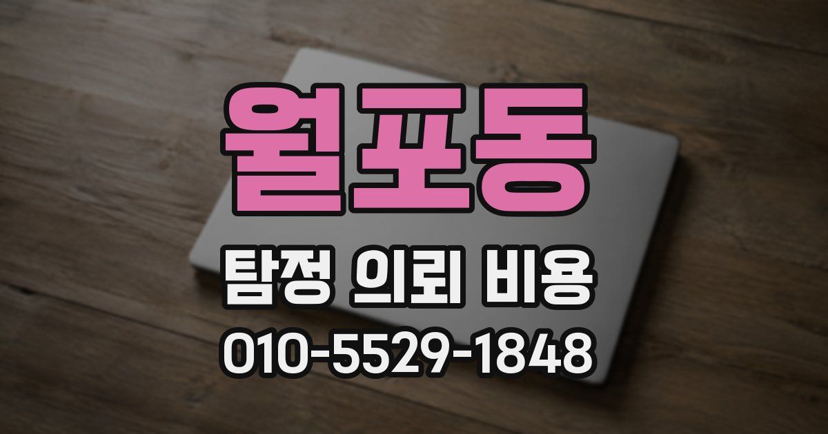 월포동 탐정 의뢰 비용