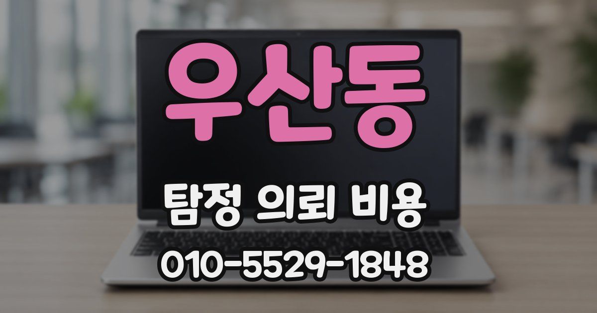 우산동 탐정 의뢰 비용