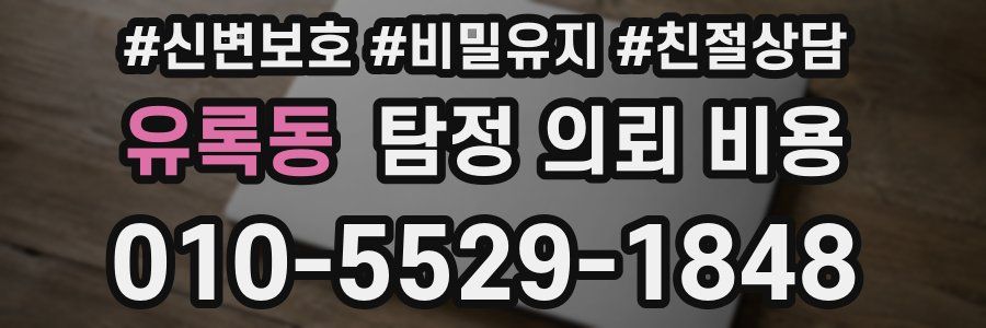 유록동 탐정 의뢰 비용