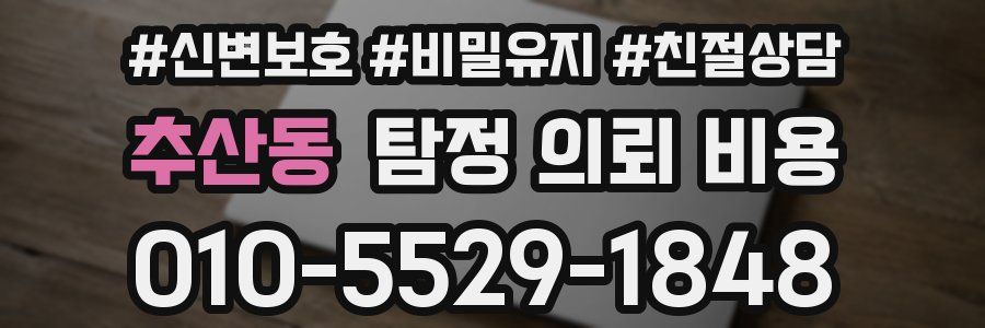추산동 탐정 의뢰 비용