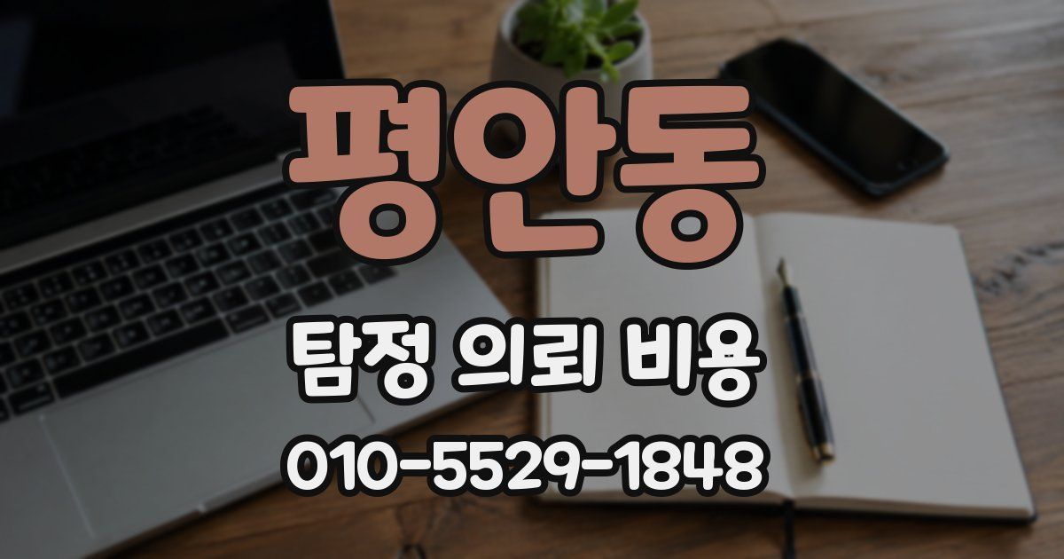 평안동 탐정 의뢰 비용