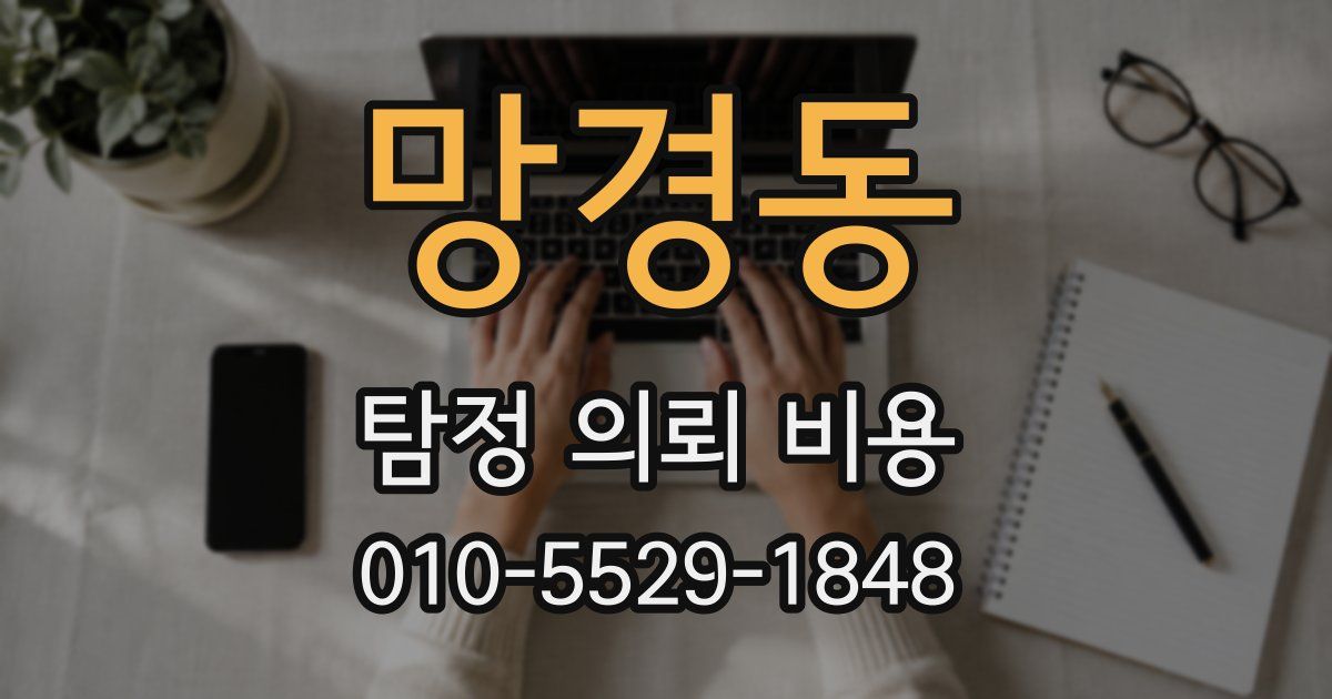 망경동 탐정 의뢰 비용