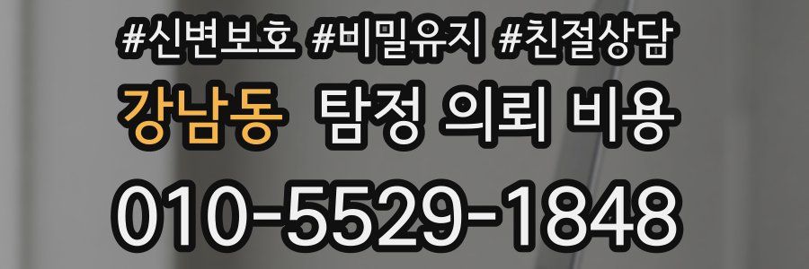 강남동 탐정 의뢰 비용