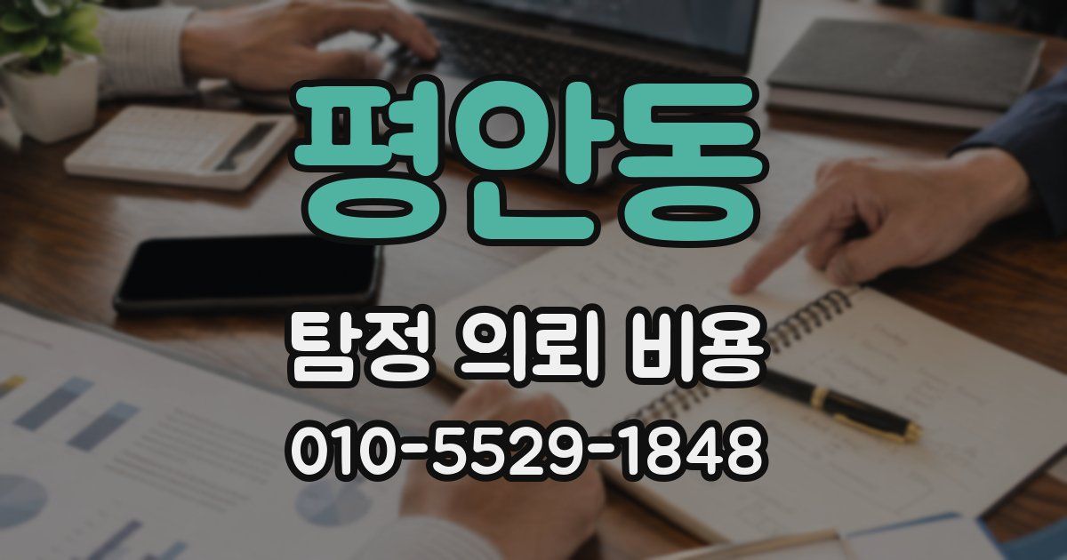 평안동 탐정 의뢰 비용