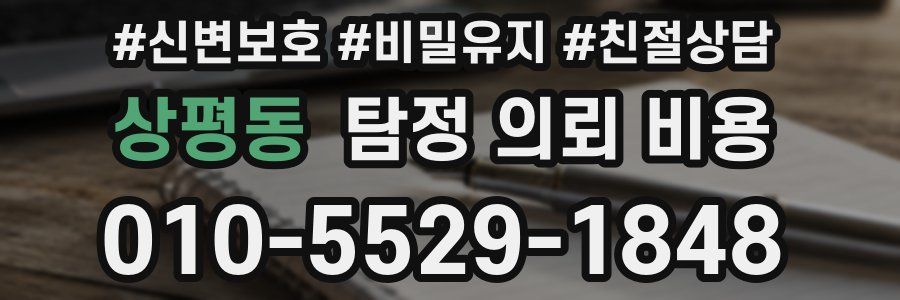 상평동 탐정 의뢰 비용