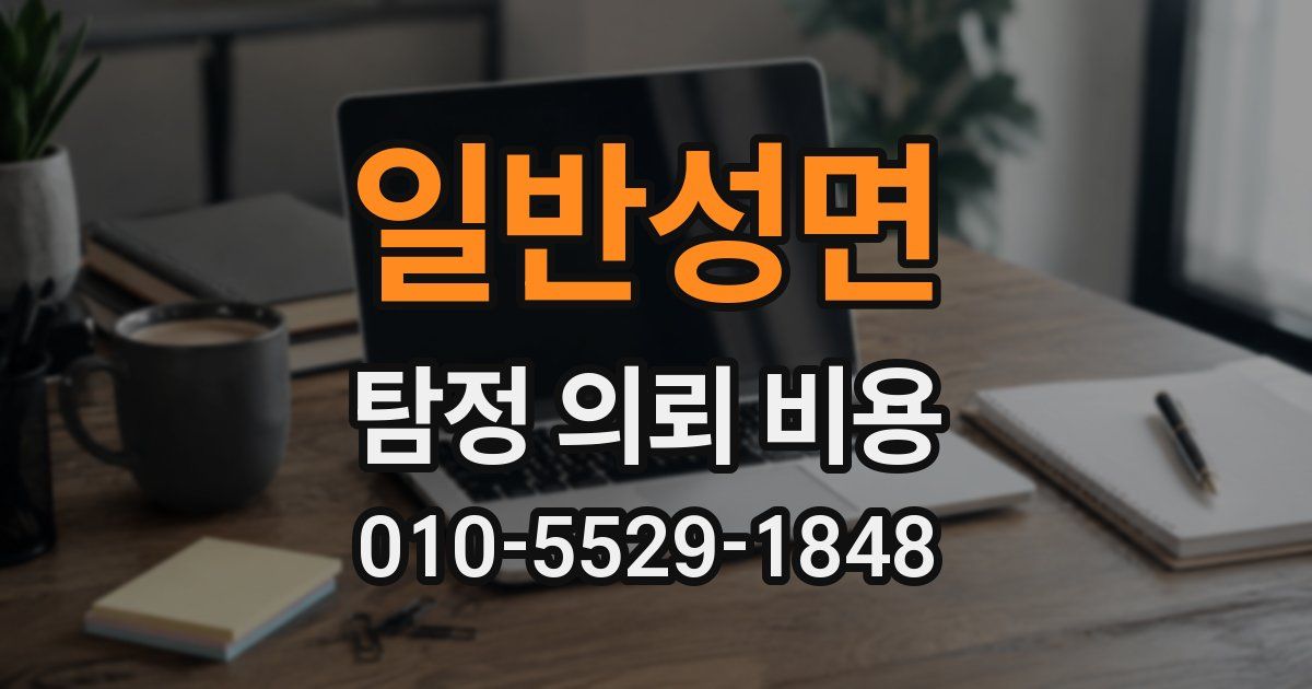 일반성면 탐정 의뢰 비용