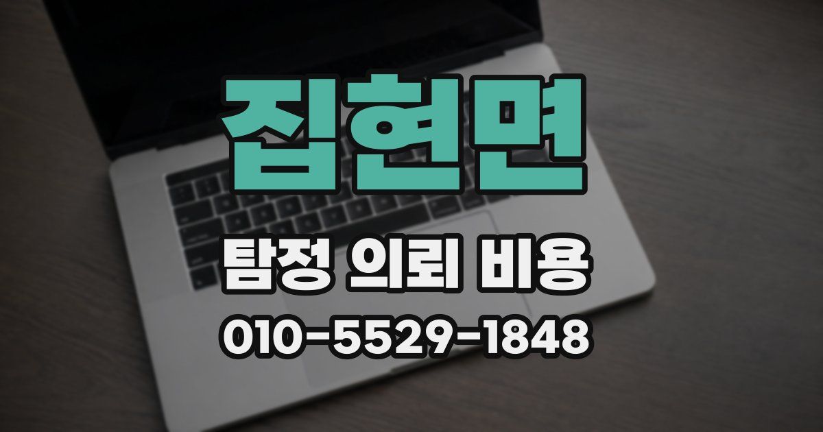 집현면 탐정 의뢰 비용