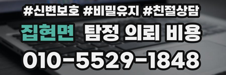 집현면 탐정 의뢰 비용