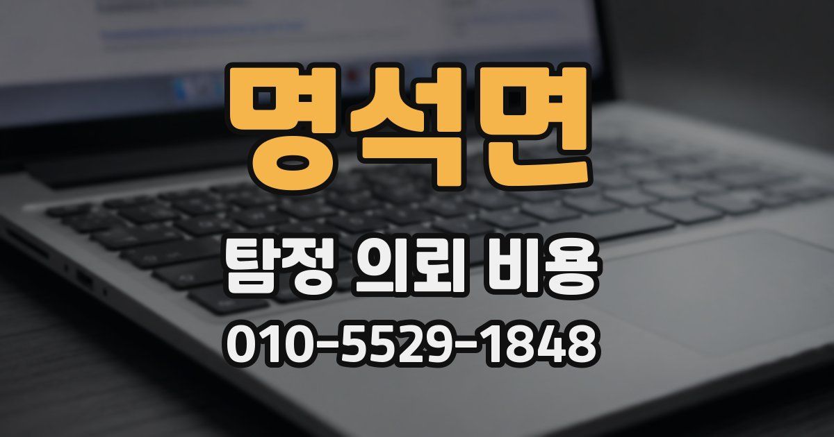 명석면 탐정 의뢰 비용