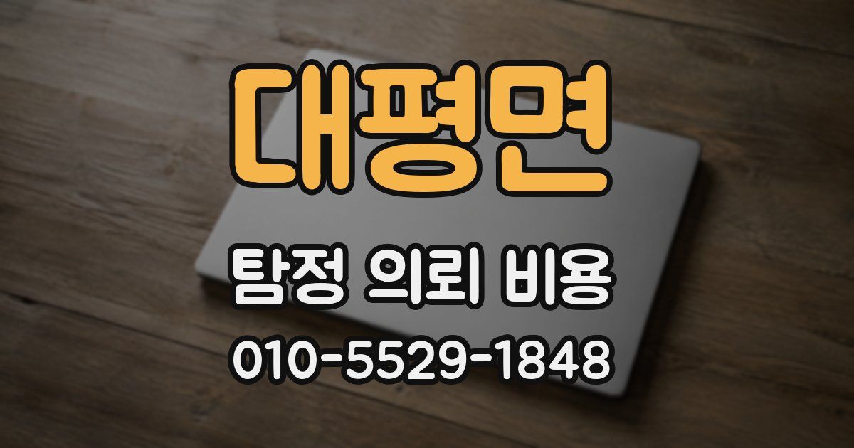대평면 탐정 의뢰 비용