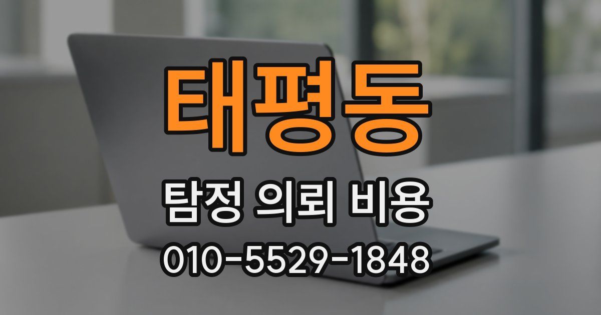 태평동 탐정 의뢰 비용