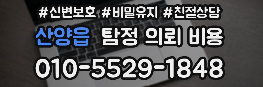 산양읍 탐정 의뢰 비용