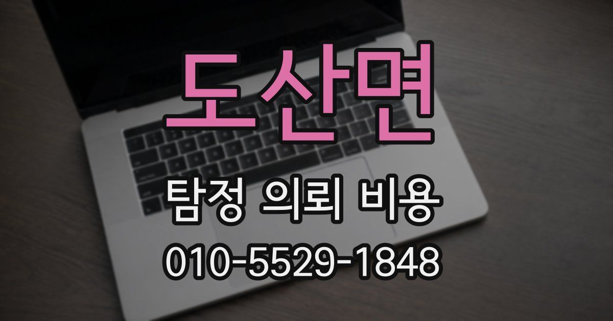 도산면 탐정 의뢰 비용