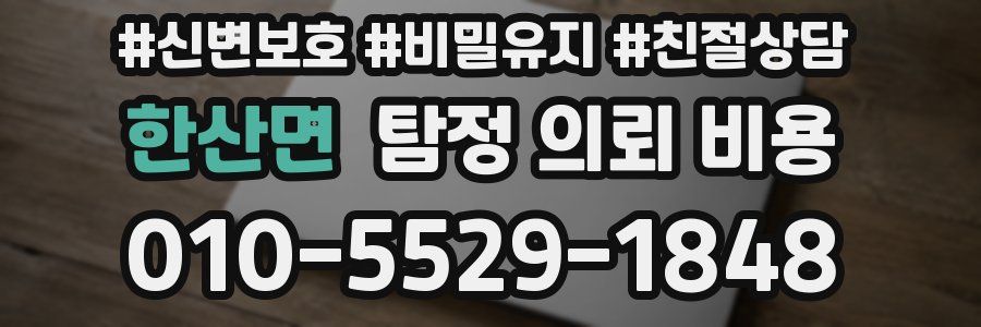 한산면 탐정 의뢰 비용