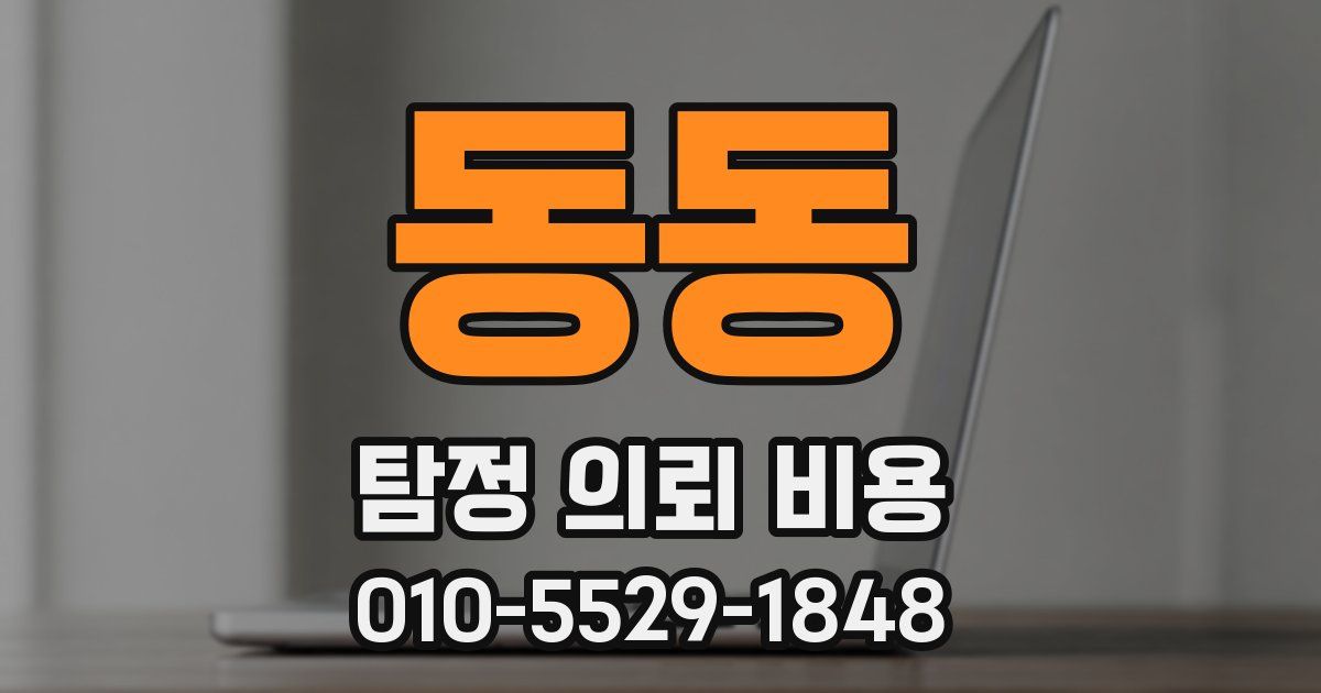 동동 탐정 의뢰 비용