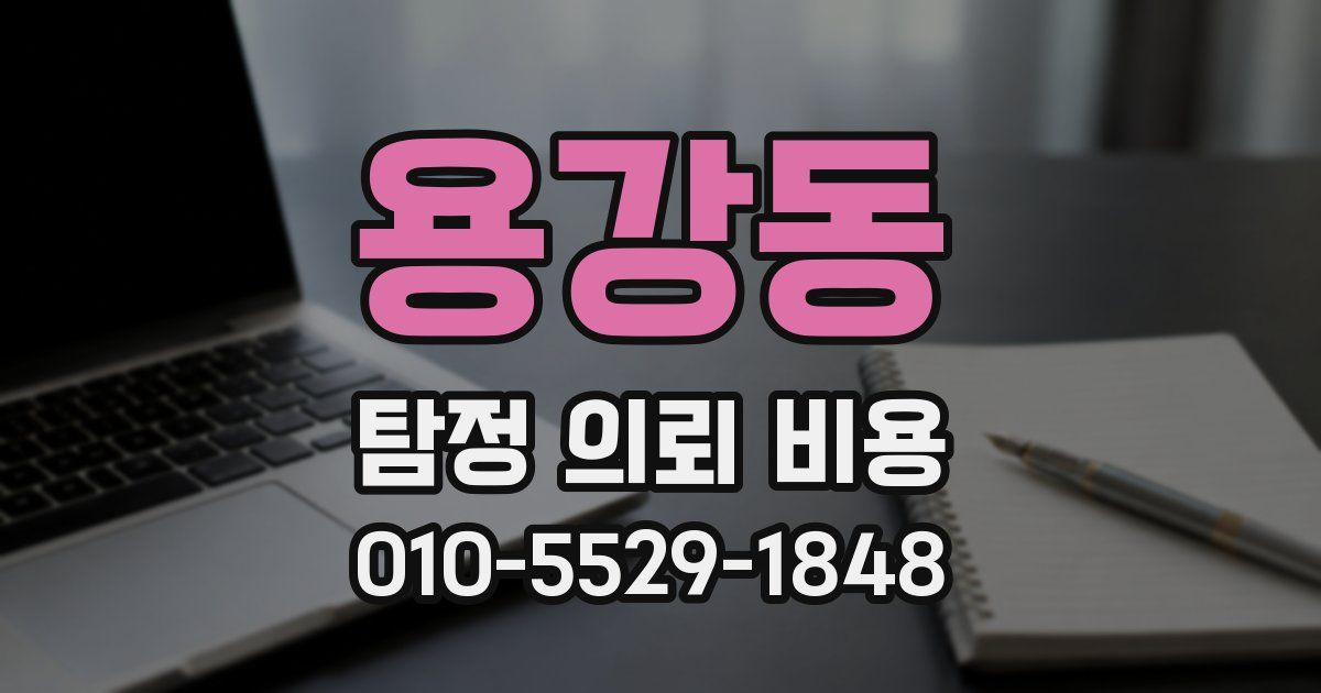 용강동 탐정 의뢰 비용
