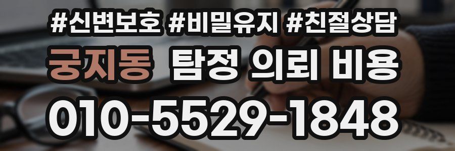 궁지동 탐정 의뢰 비용