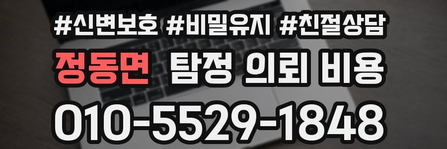 정동면 탐정 의뢰 비용