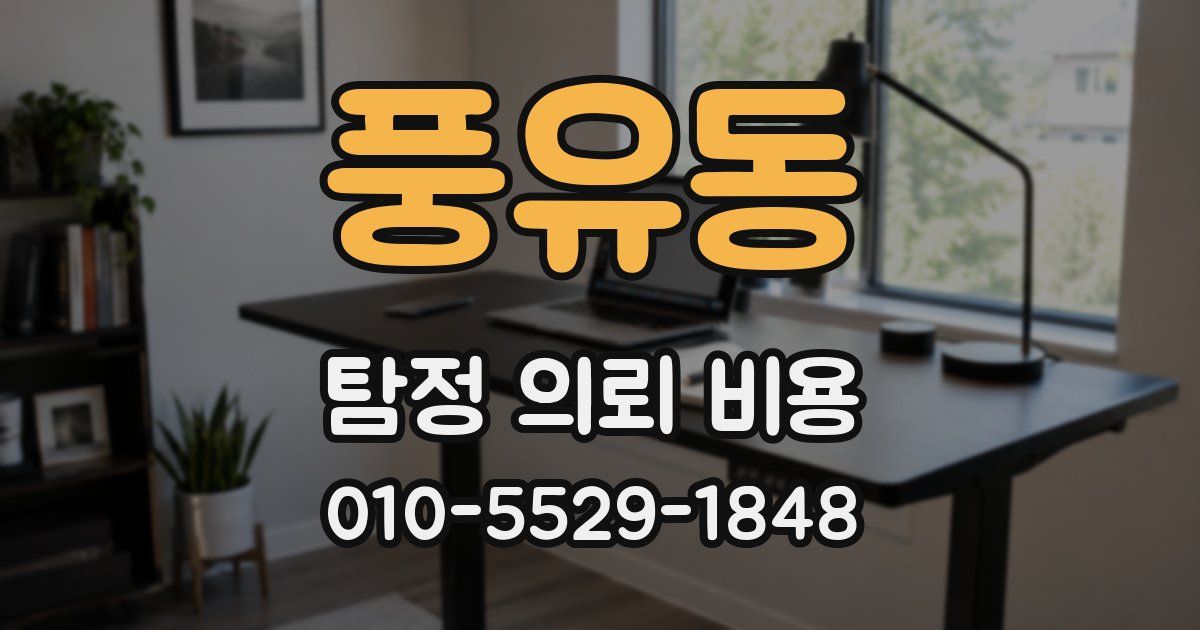 풍유동 탐정 의뢰 비용