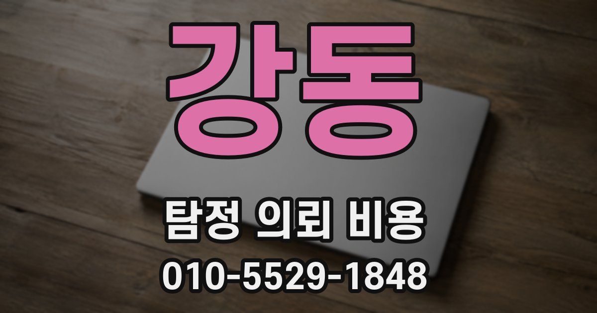 강동 탐정 의뢰 비용