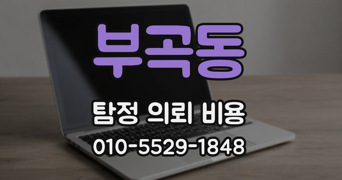 부곡동 탐정 의뢰 비용
