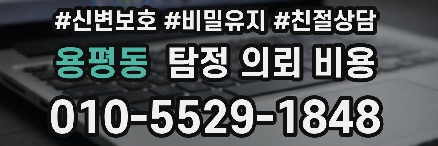 용평동 탐정 의뢰 비용