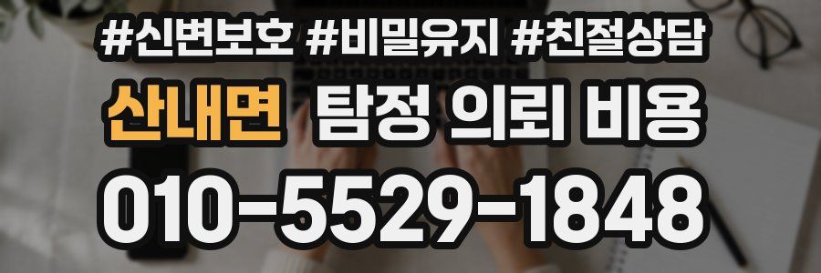 산내면 탐정 의뢰 비용