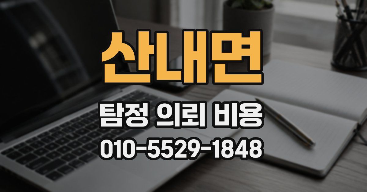 산내면 탐정 의뢰 비용