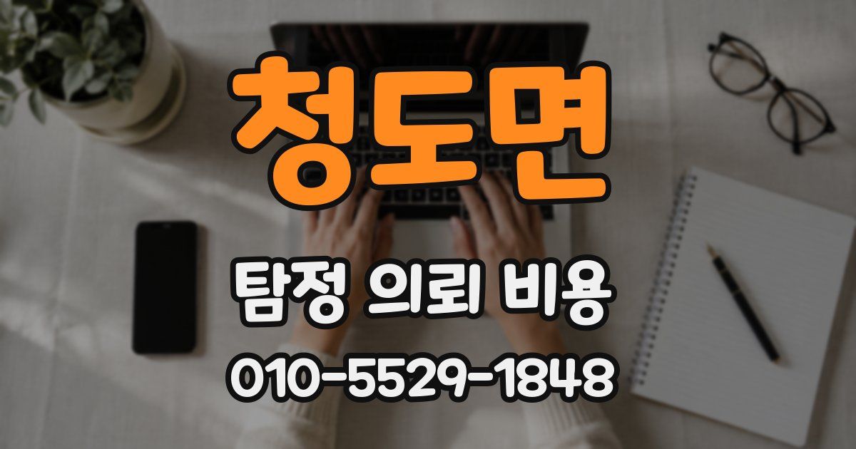 청도면 탐정 의뢰 비용