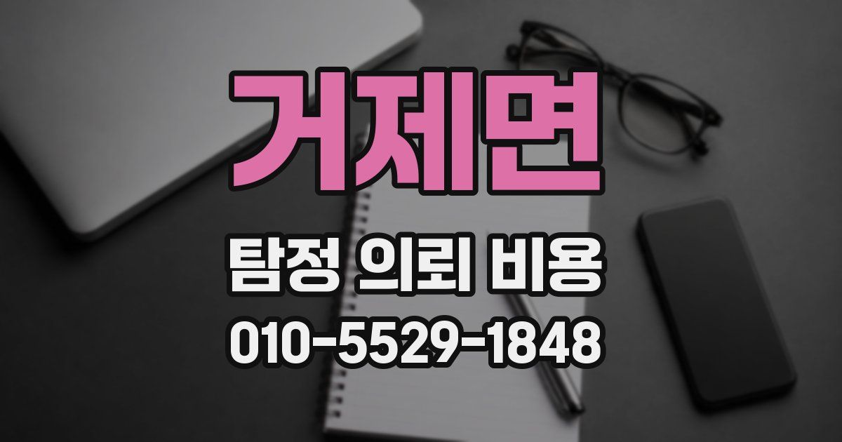 거제면 탐정 의뢰 비용