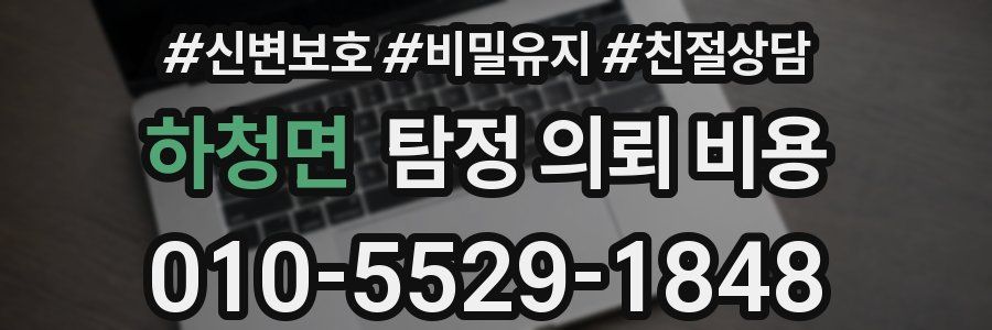 하청면 탐정 의뢰 비용