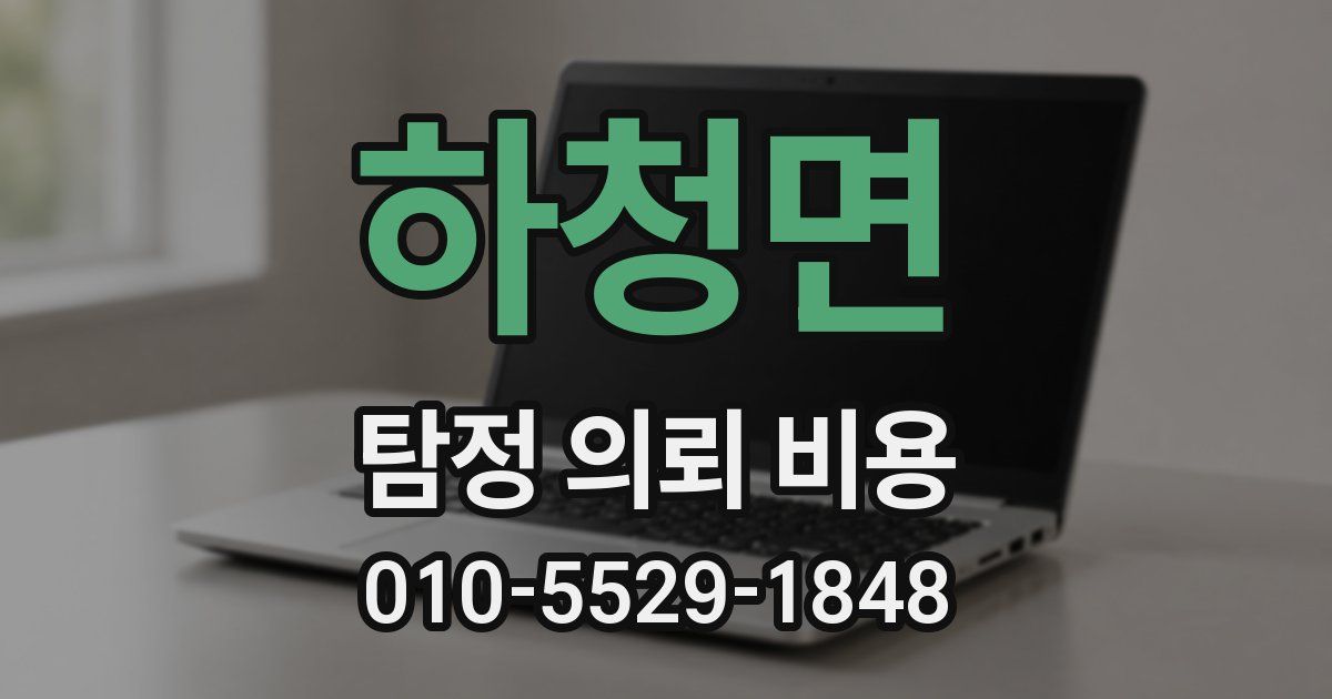 하청면 탐정 의뢰 비용