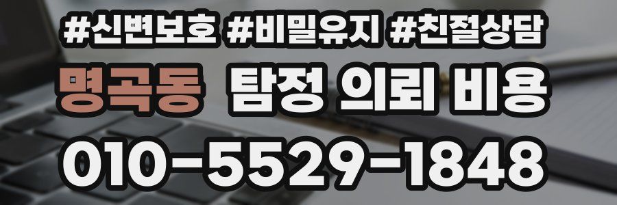 명곡동 탐정 의뢰 비용