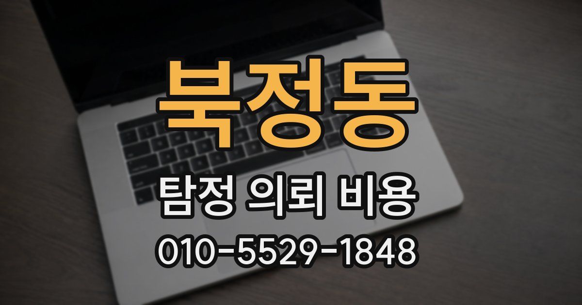 북정동 탐정 의뢰 비용