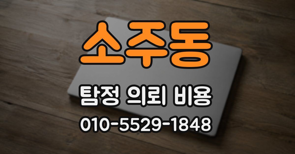 소주동 탐정 의뢰 비용