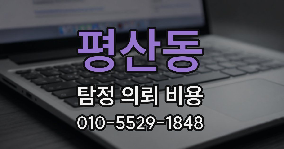 평산동 탐정 의뢰 비용