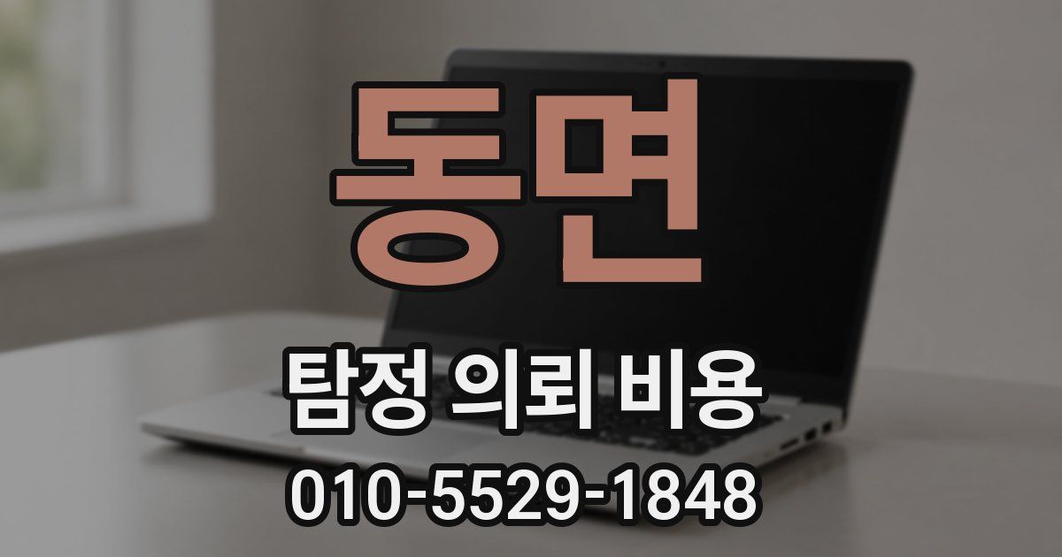 동면 탐정 의뢰 비용