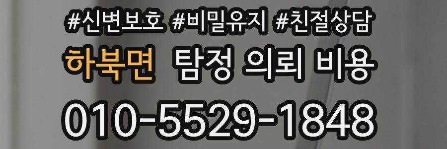 하북면 탐정 의뢰 비용
