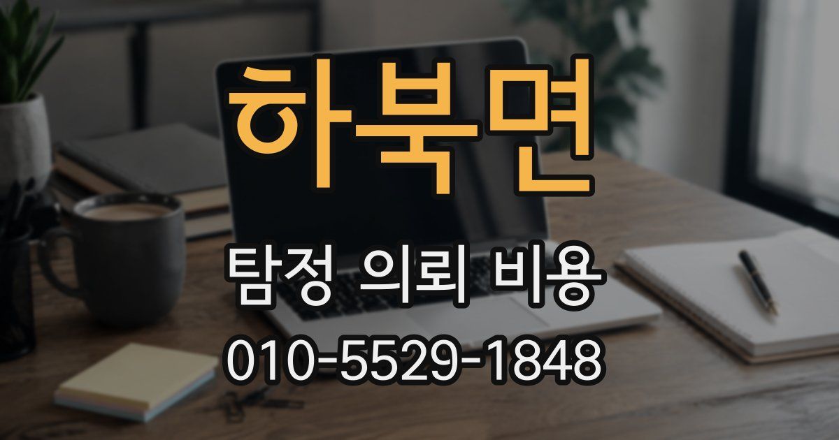 하북면 탐정 의뢰 비용