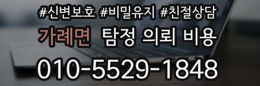 가례면 탐정 의뢰 비용