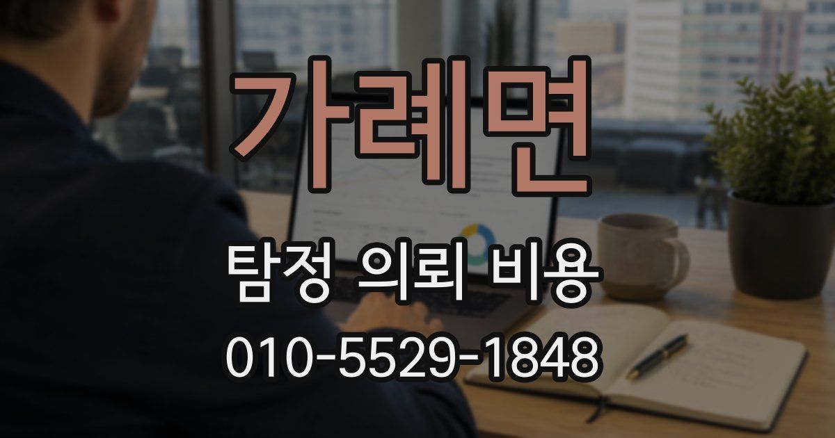 가례면 탐정 의뢰 비용