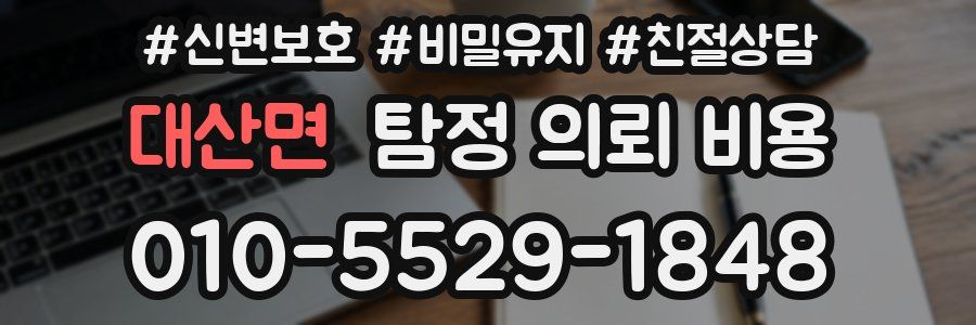 대산면 탐정 의뢰 비용