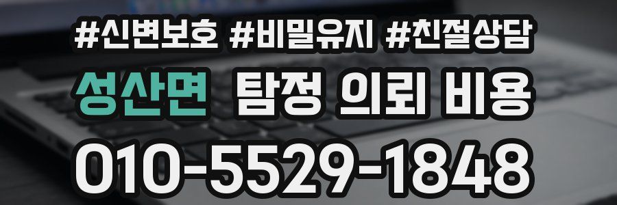 성산면 탐정 의뢰 비용