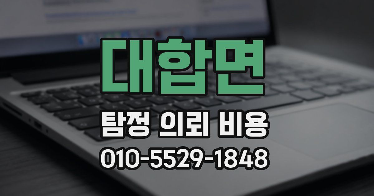 대합면 탐정 의뢰 비용