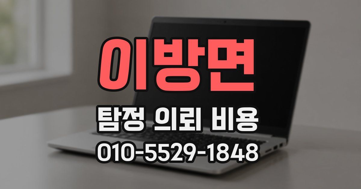 이방면 탐정 의뢰 비용