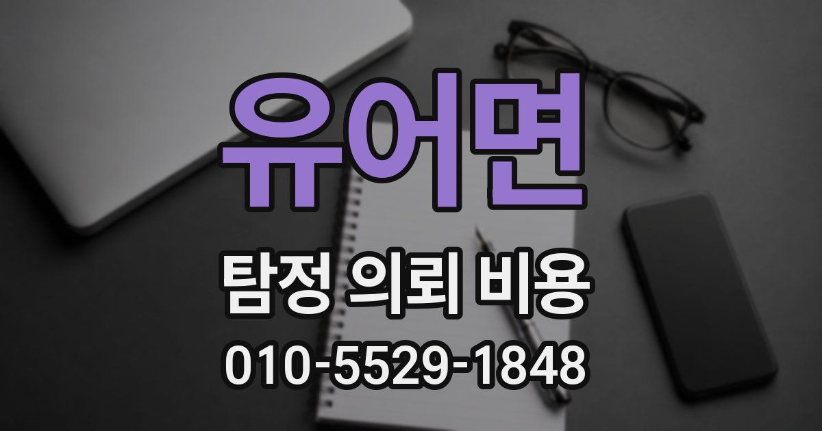 유어면 탐정 의뢰 비용