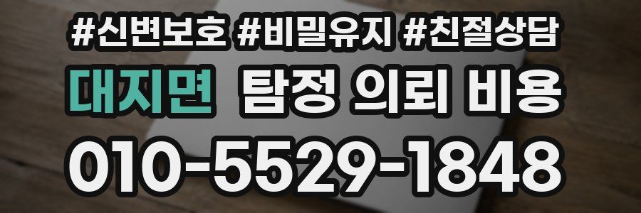 대지면 탐정 의뢰 비용