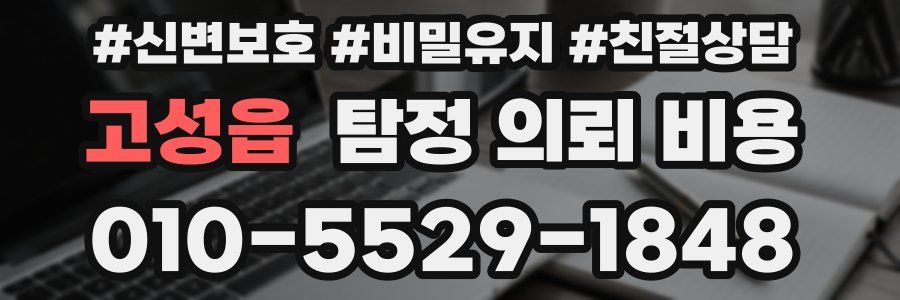 고성읍 탐정 의뢰 비용